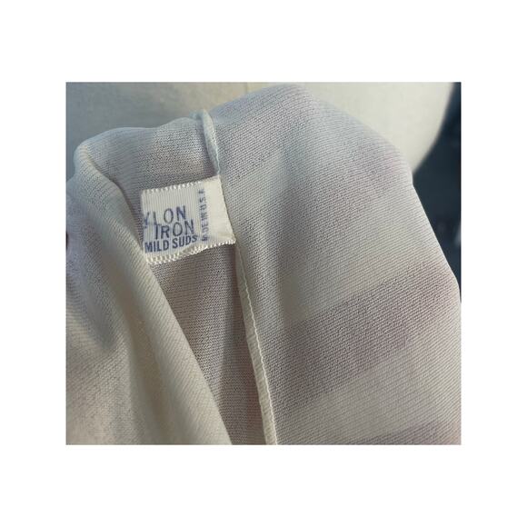 Vintage 1950s Sheer White Nylon Taps Shorts Underwear Medium - Picture 9 of 10